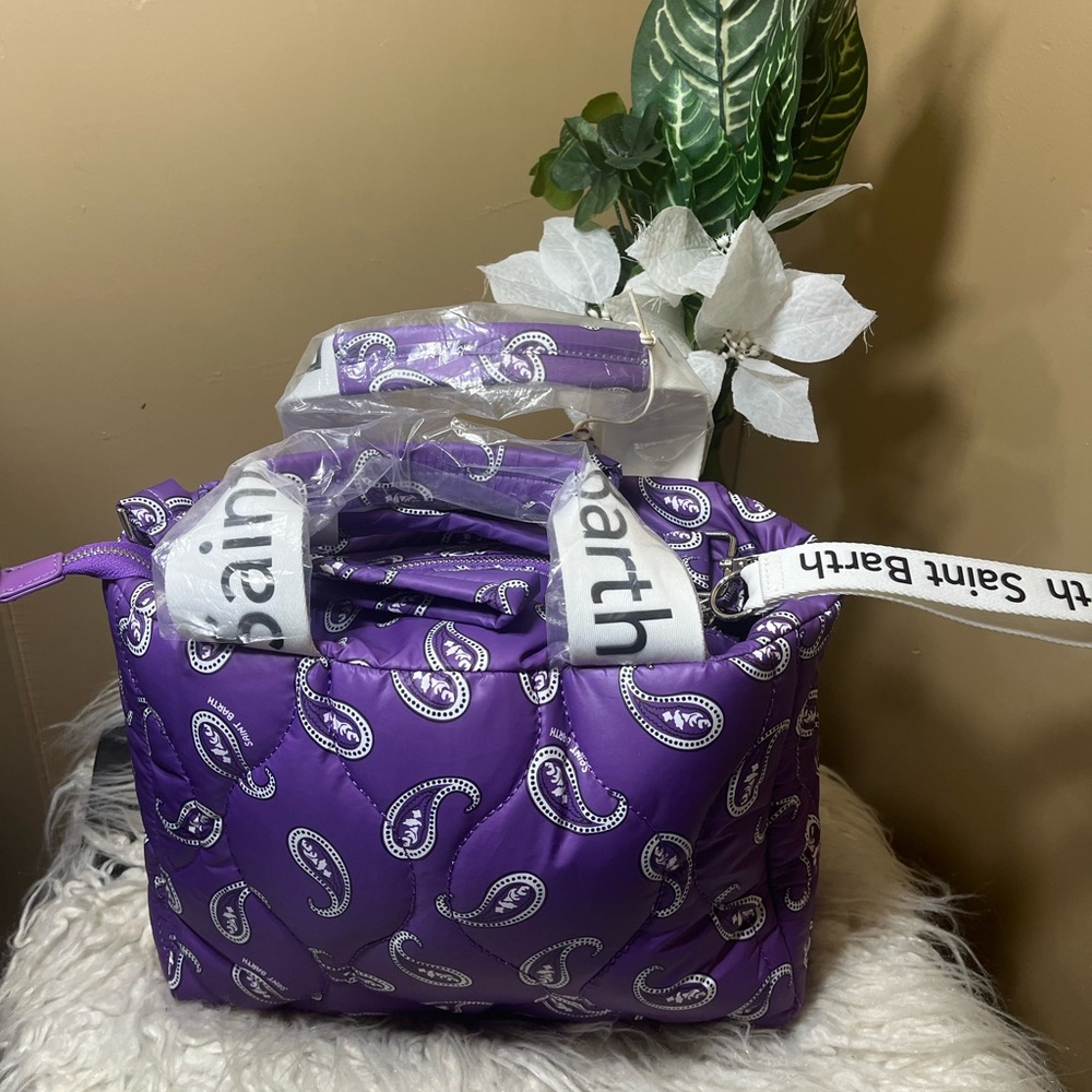 NWT St. Barth MC2 Paisley Puffer Bag